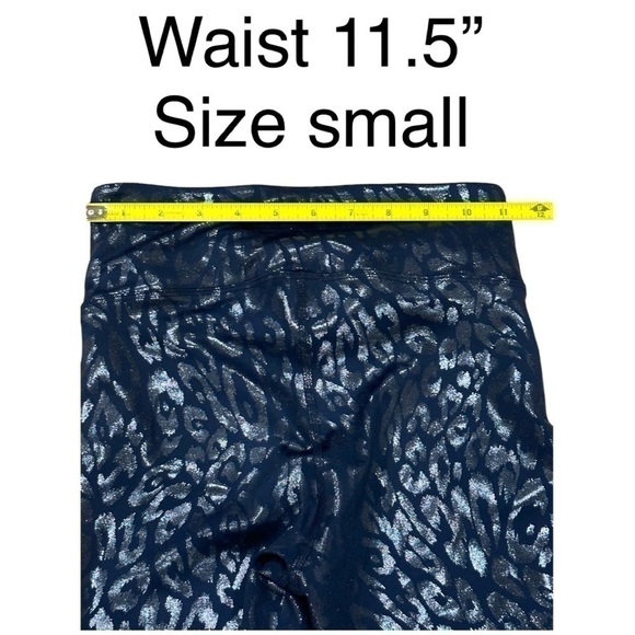 Herione Sport Metallic CheetahPrint Crop 7/8th Athletic Yoga Legging Pant XSmall - Picture 8 of 13